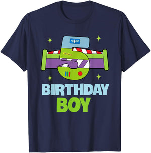 5th Birthday Boy Toy Lover Funny 5 Year Old Story Bday Party T-Shirt - T-Shirt | Navy
