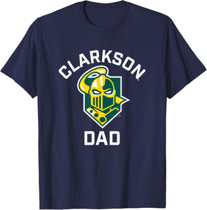 Clarkson University Golden Knights Arched Dad T-Shirt - T-Shirt | Navy