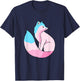 Transfeminine Fox Transfeminine Pride T-Shirt - T-Shirt | Navy