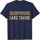 Lake Tahoe Vintage Mountains Hiking Camping Retro California T-Shirt - T-Shirt | Navy