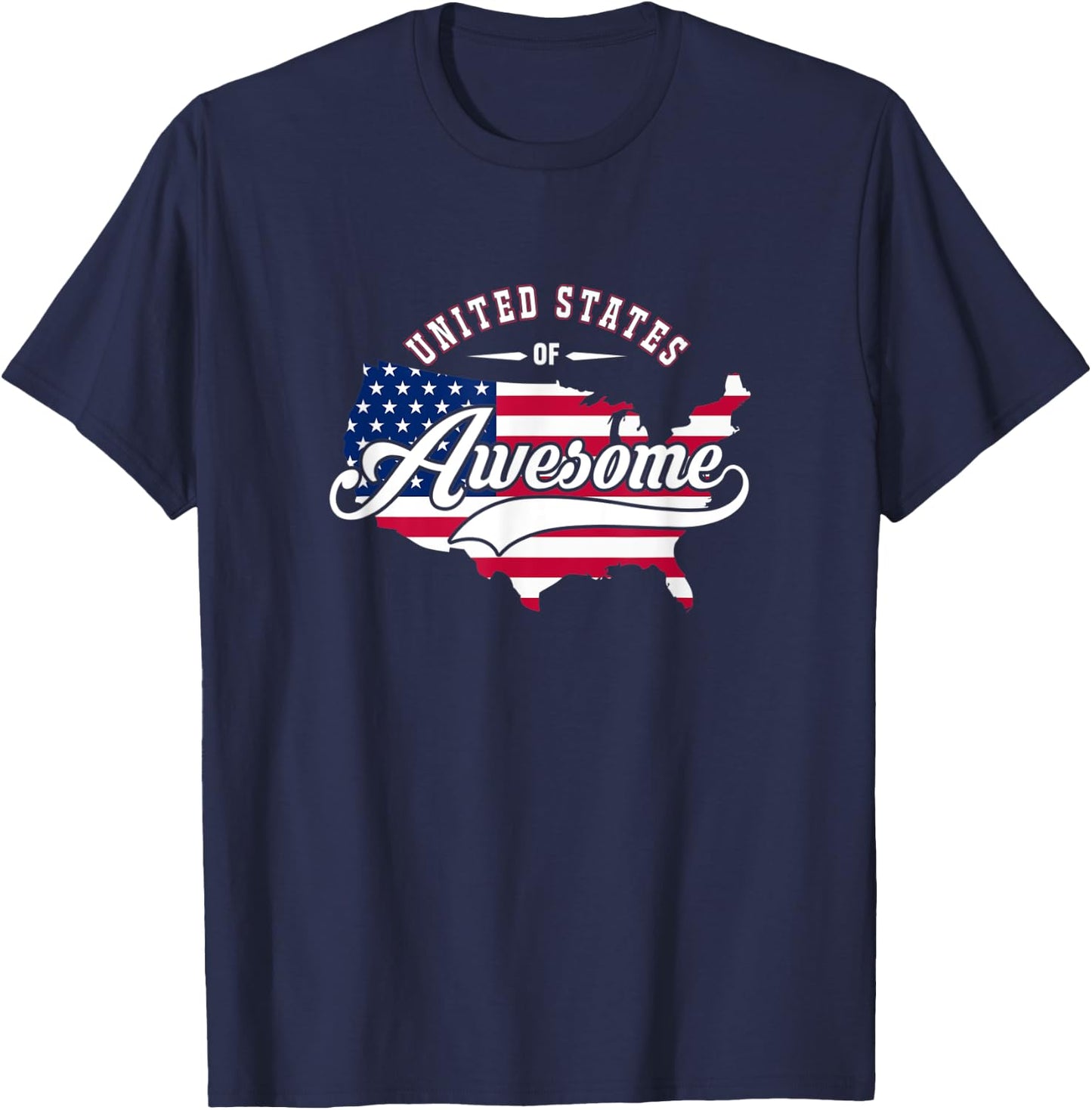 United States Of Awesome USA Flag T-Shirt - T-Shirt | Navy