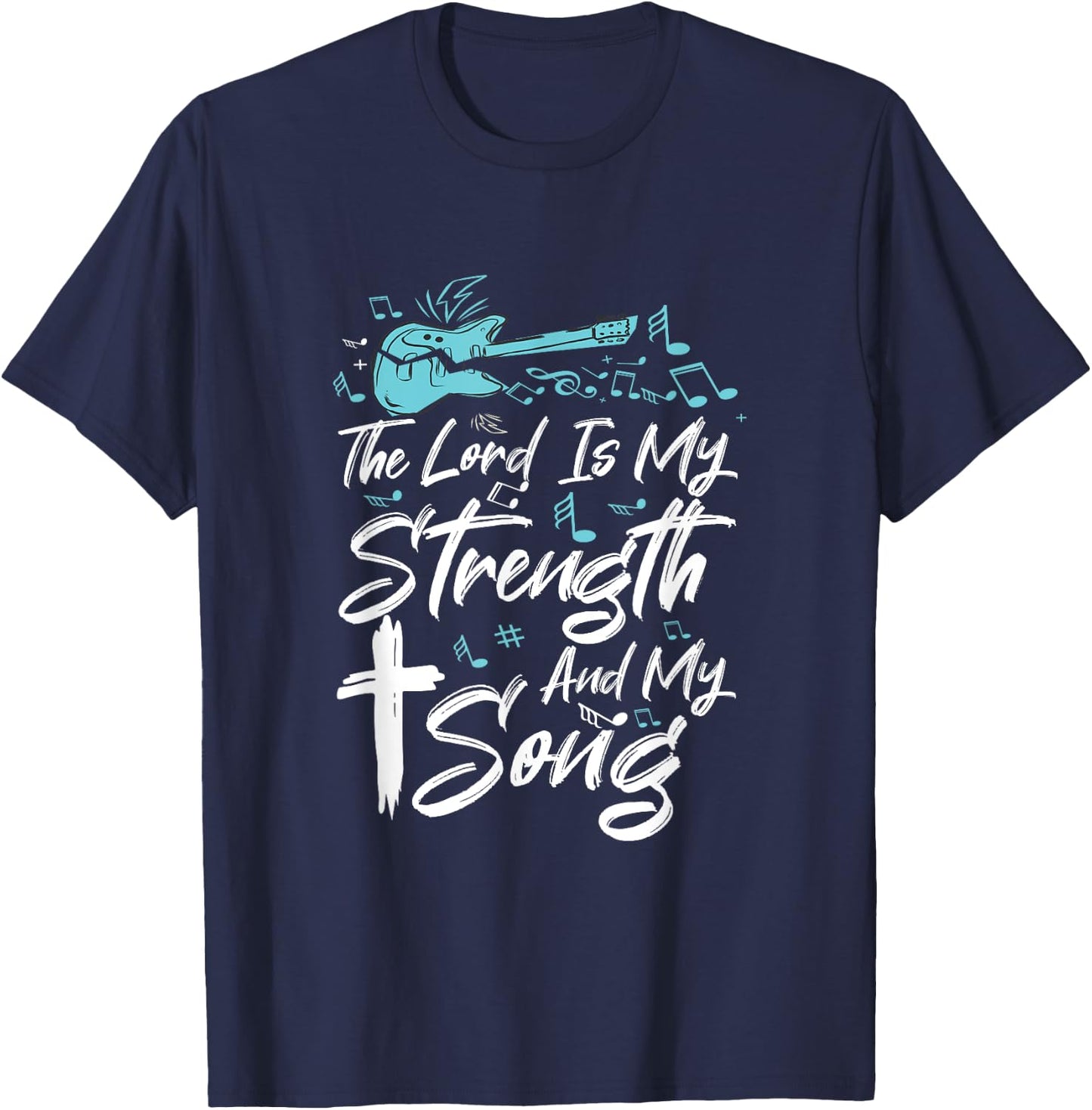 Christian Music Guitar Church Band Love God T-Shirt - T-Shirt | Navy