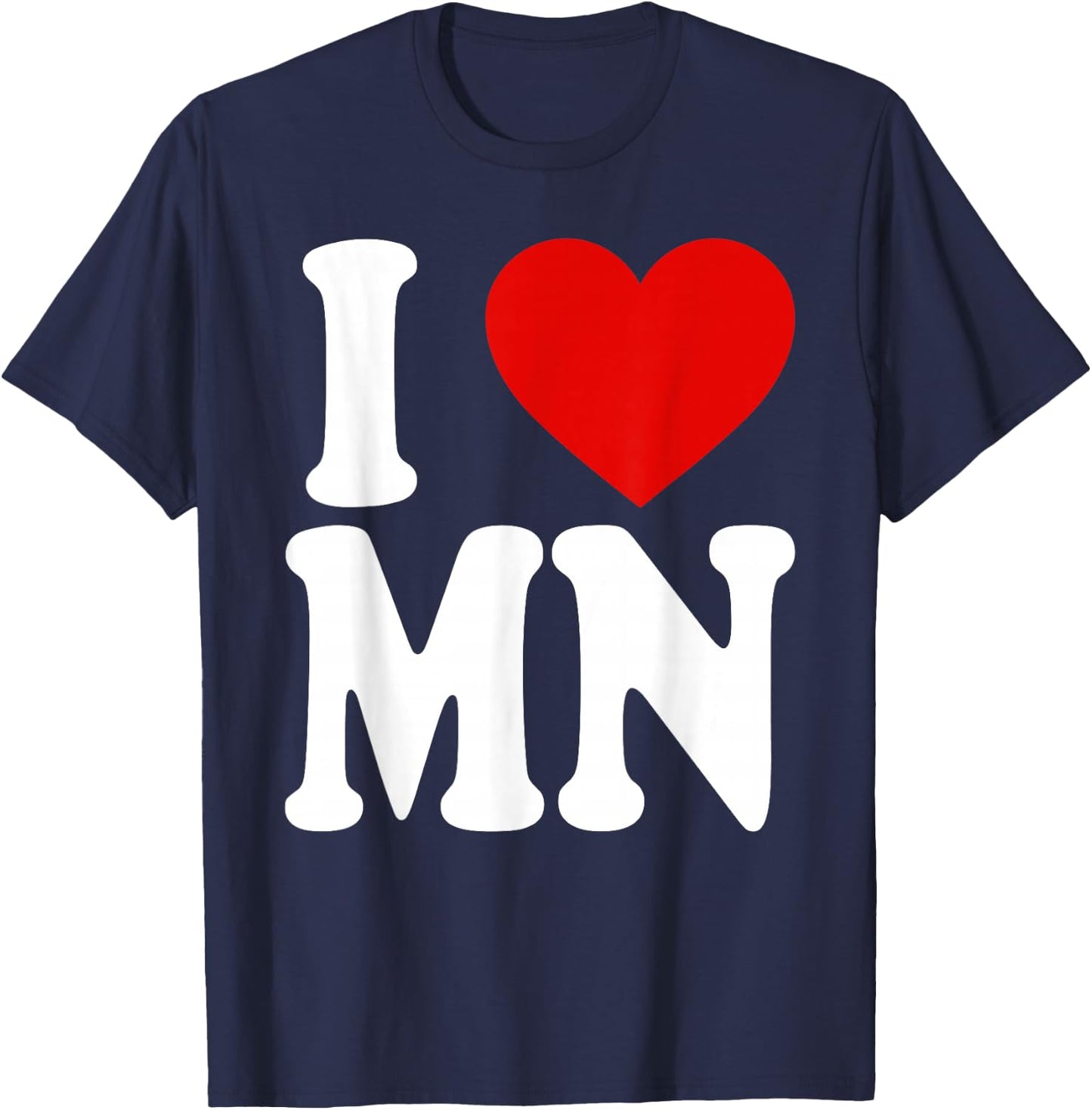 I HEART LOVE MN Minnesota T-Shirt - T-Shirt | Navy