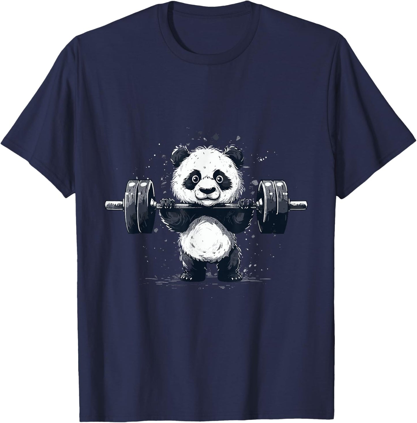 Panda Bear Gym Workout Training Weightlifting T-Shirt - T-Shirt | Navy