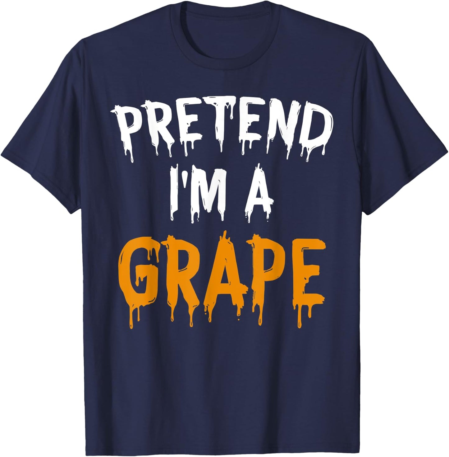 Funny Lazy Halloween Costume Shirt Pretend I'm a Grape T-Shirt - T-Shirt | Navy