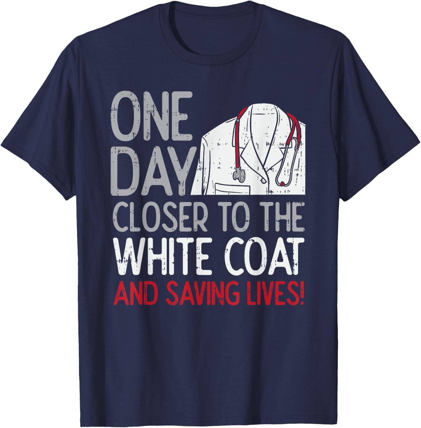 Future Doctor Lifesaver - Funny Pre Med - Med Student Gift T-Shirt - T-Shirt | Navy