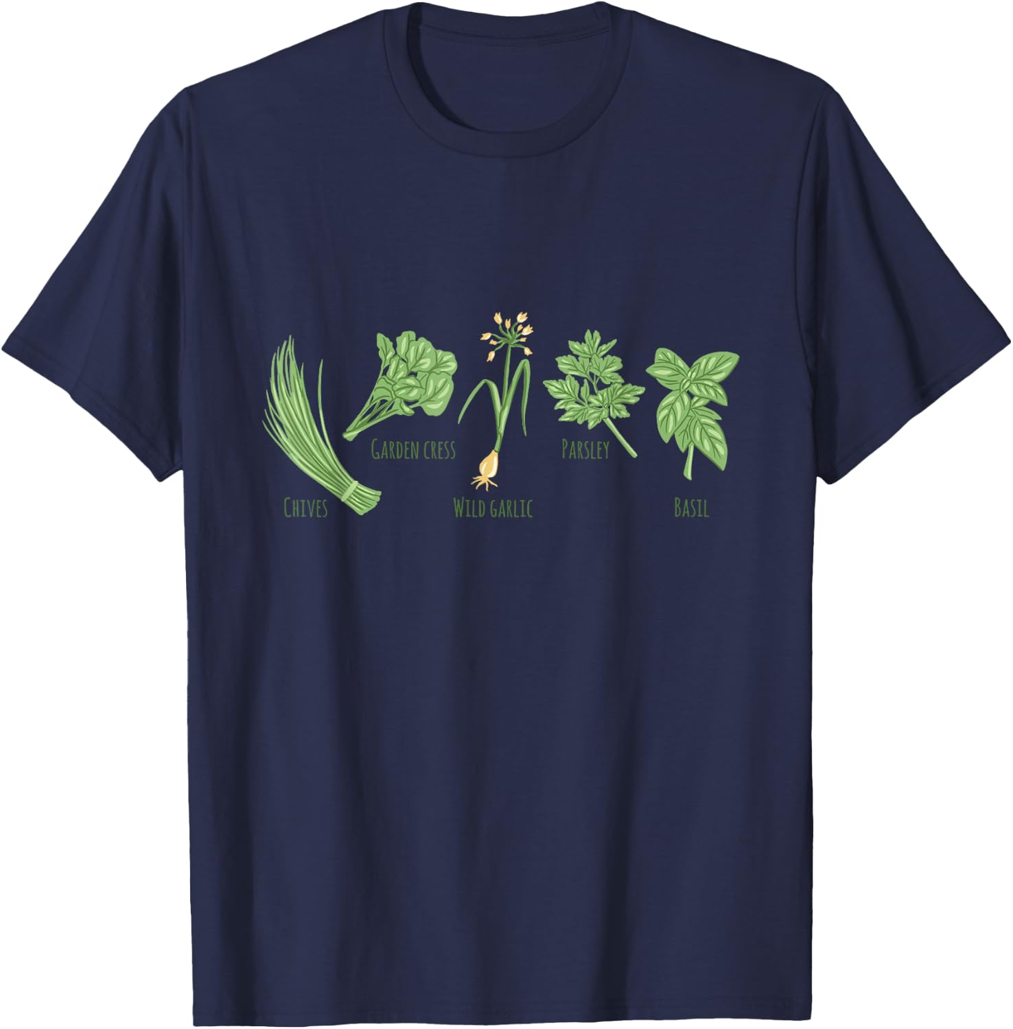 Herbs Parsley Sage Thyme Rosemary For Spice Lover Gardener T-Shirt - T-Shirt | Navy