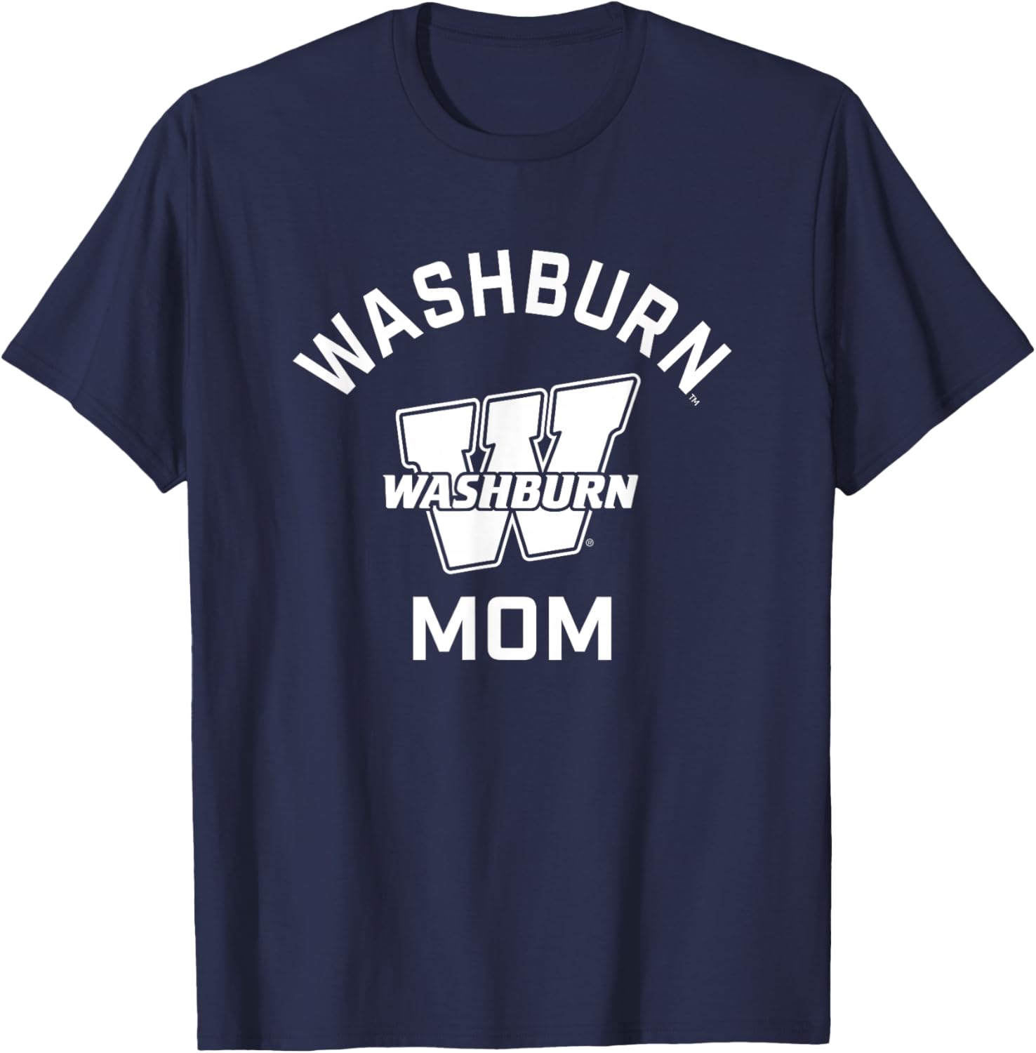 Washburn University Ichabods Arched Mom T-Shirt - T-Shirt | Navy