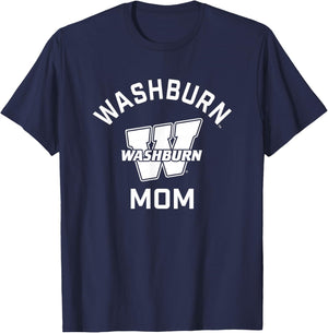 Washburn University Ichabods Arched Mom T-Shirt - T-Shirt | Navy