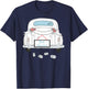 Just Married Honeymoon Car With Cans Design on Back T-Shirt - T-Shirt | Navy
