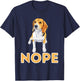 Nope Lazy Beagle - Funny Beagle Dog Lover Pet Owner Men Women Girls Kids T-Shirt - T-Shirt | Navy