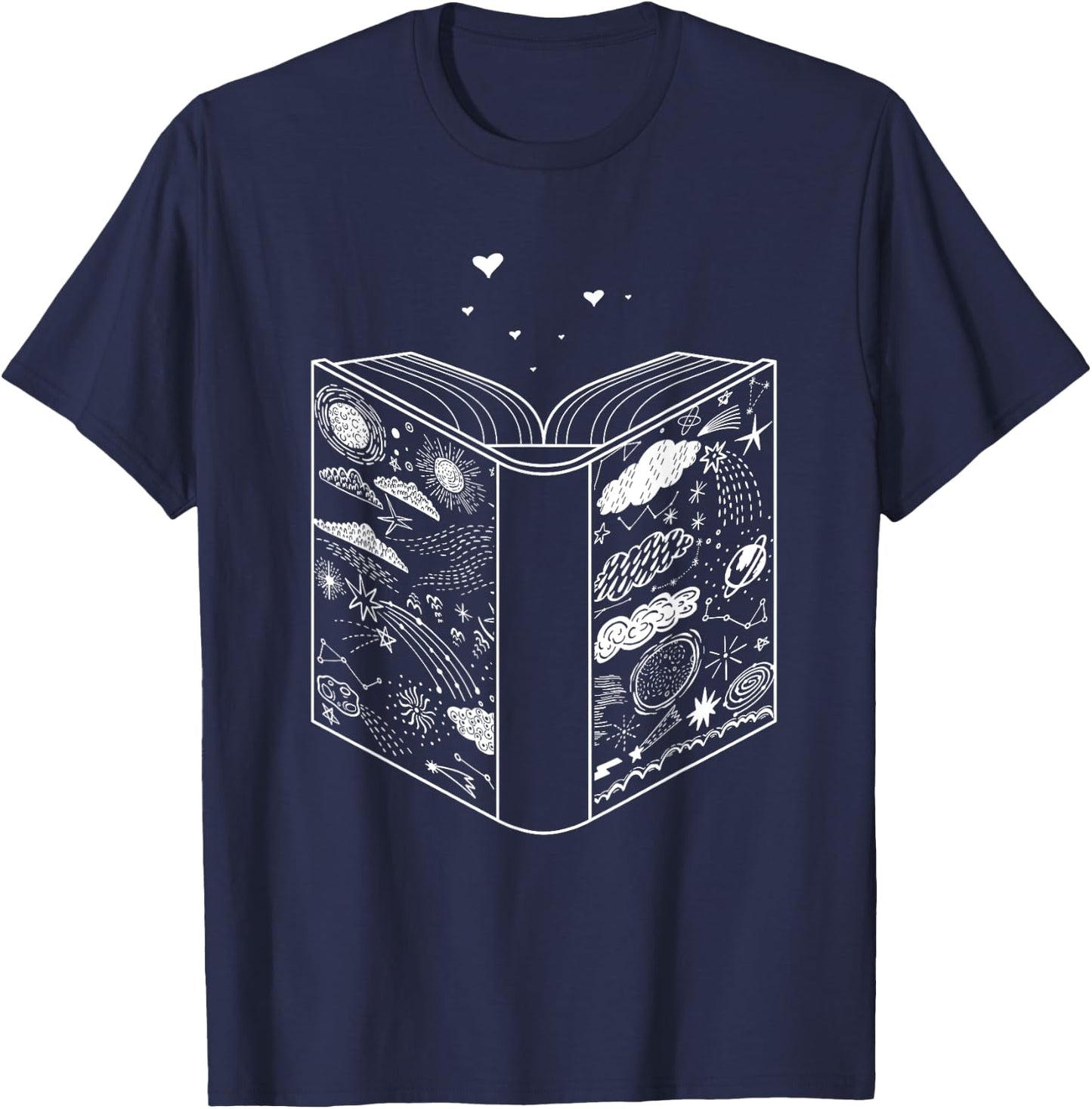 Book Lover Reader Bookworm Reading T-Shirt - T-Shirt | Navy