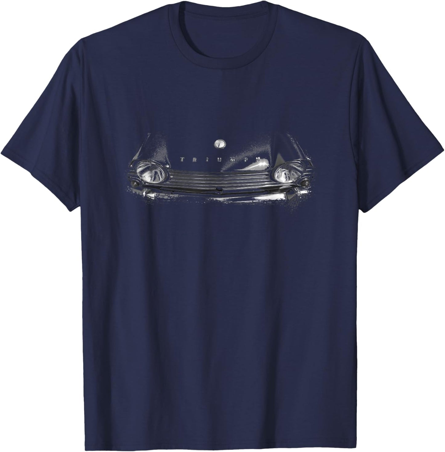 Triumph TR4A British classic car monochrome photo graphic T-Shirt - T-Shirt | Navy