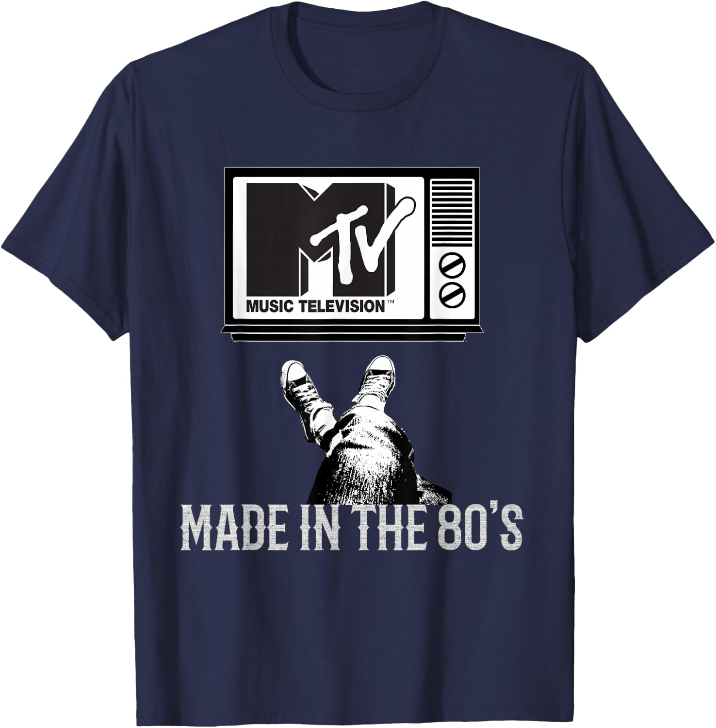 MTV Made in The 80's Vintage Shirt for MTV Fans Men Women T-Shirt - T-Shirt | Navy