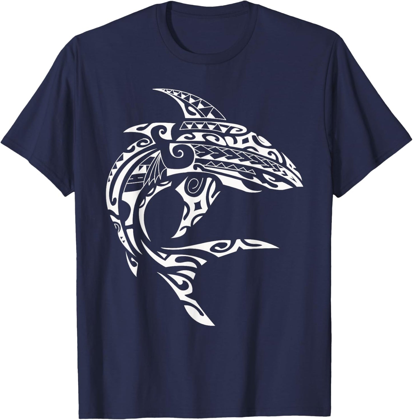 Tribal Hawaiian Maori Shark T-Shirt - T-Shirt | Navy