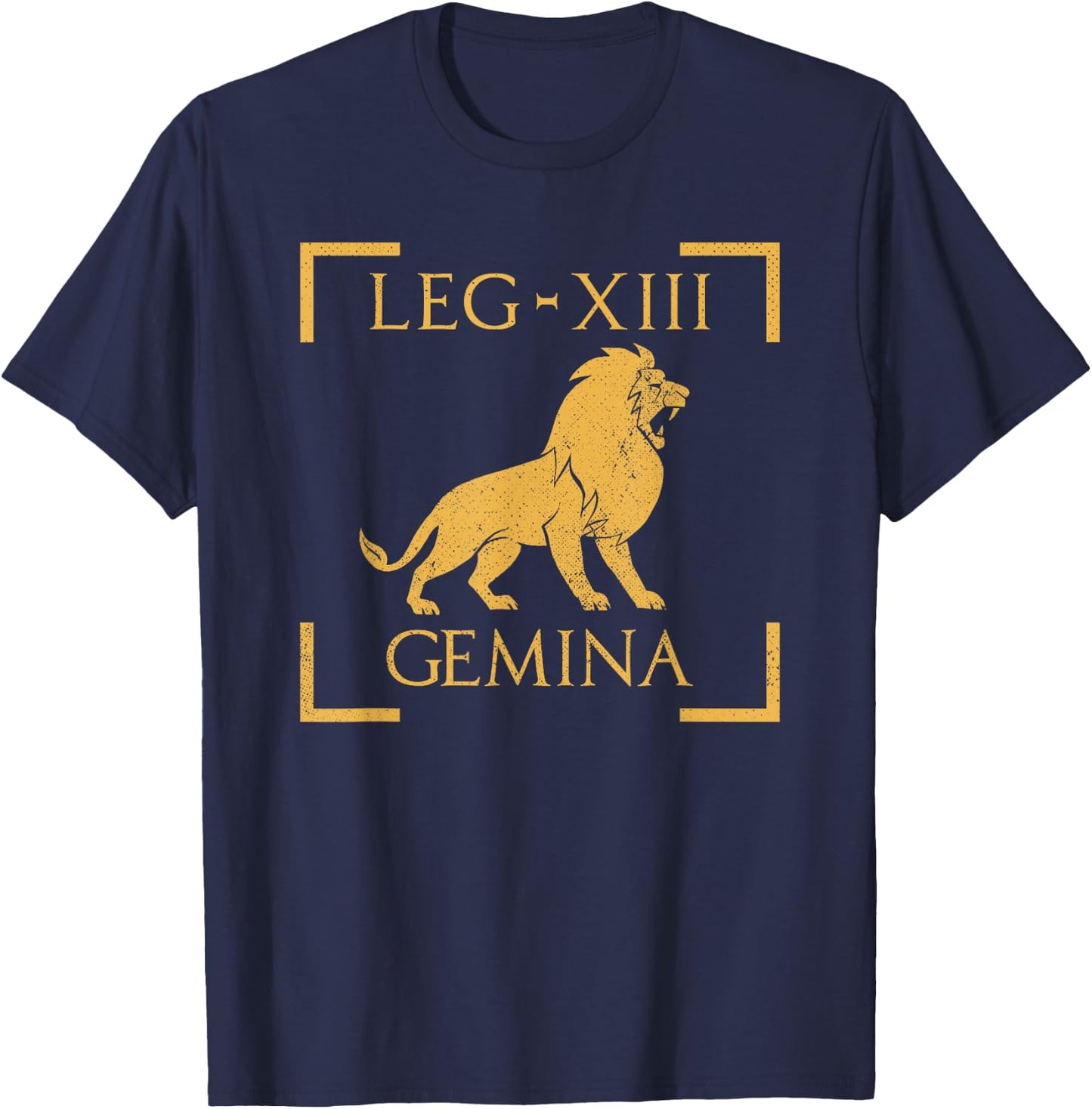 Legio XIII Gemina Lion Roman Legion T-Shirt - T-Shirt | Navy