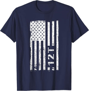 12T Technical Engineer Vintage American Flag Men T-Shirt - T-Shirt | Navy