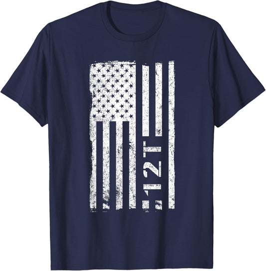 12T Technical Engineer Vintage American Flag Men T-Shirt - T-Shirt | Navy