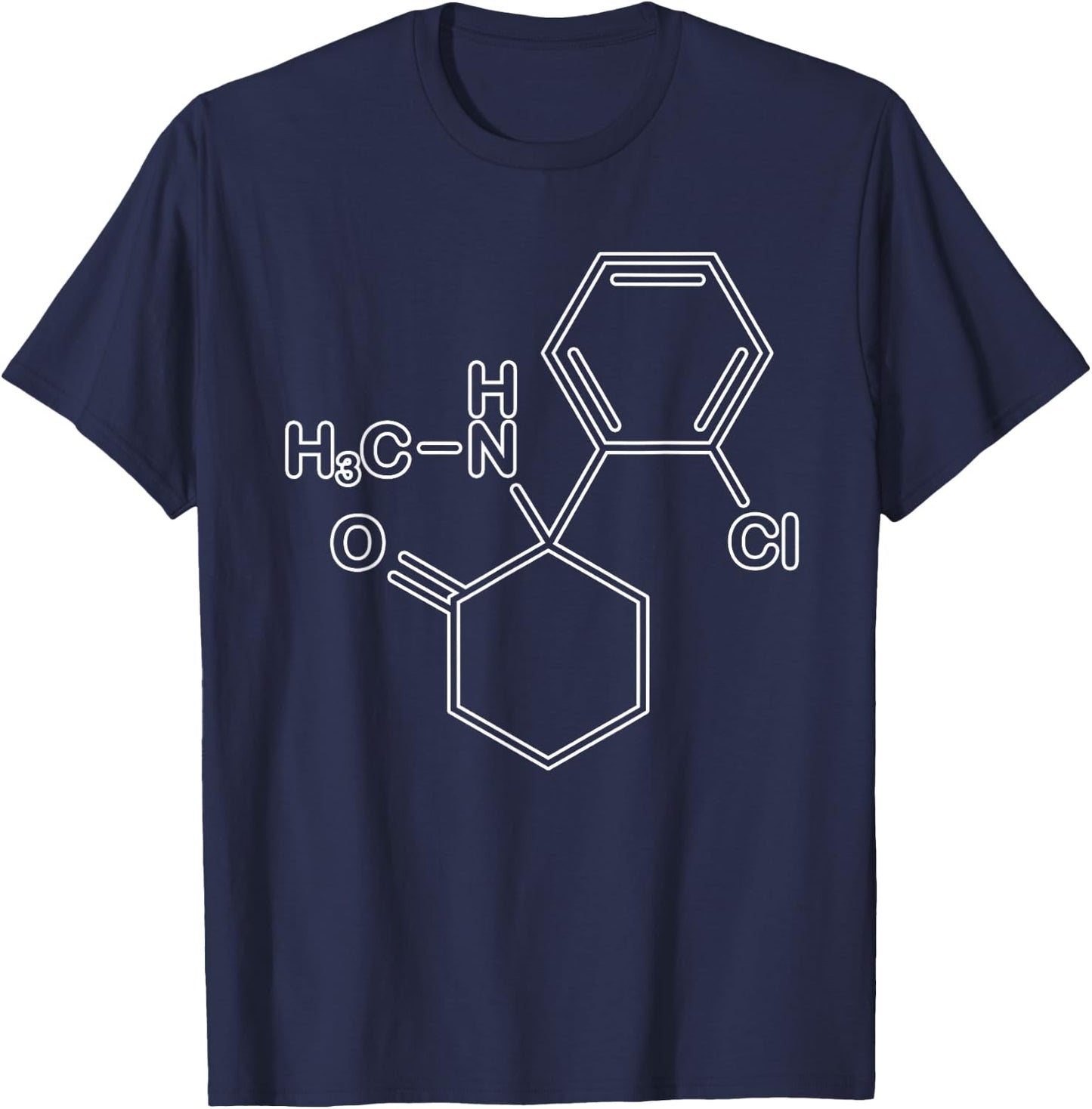 Ketamine Molecule Science Anesthesia Nurse Doctor Physician T-Shirt - T-Shirt | Navy