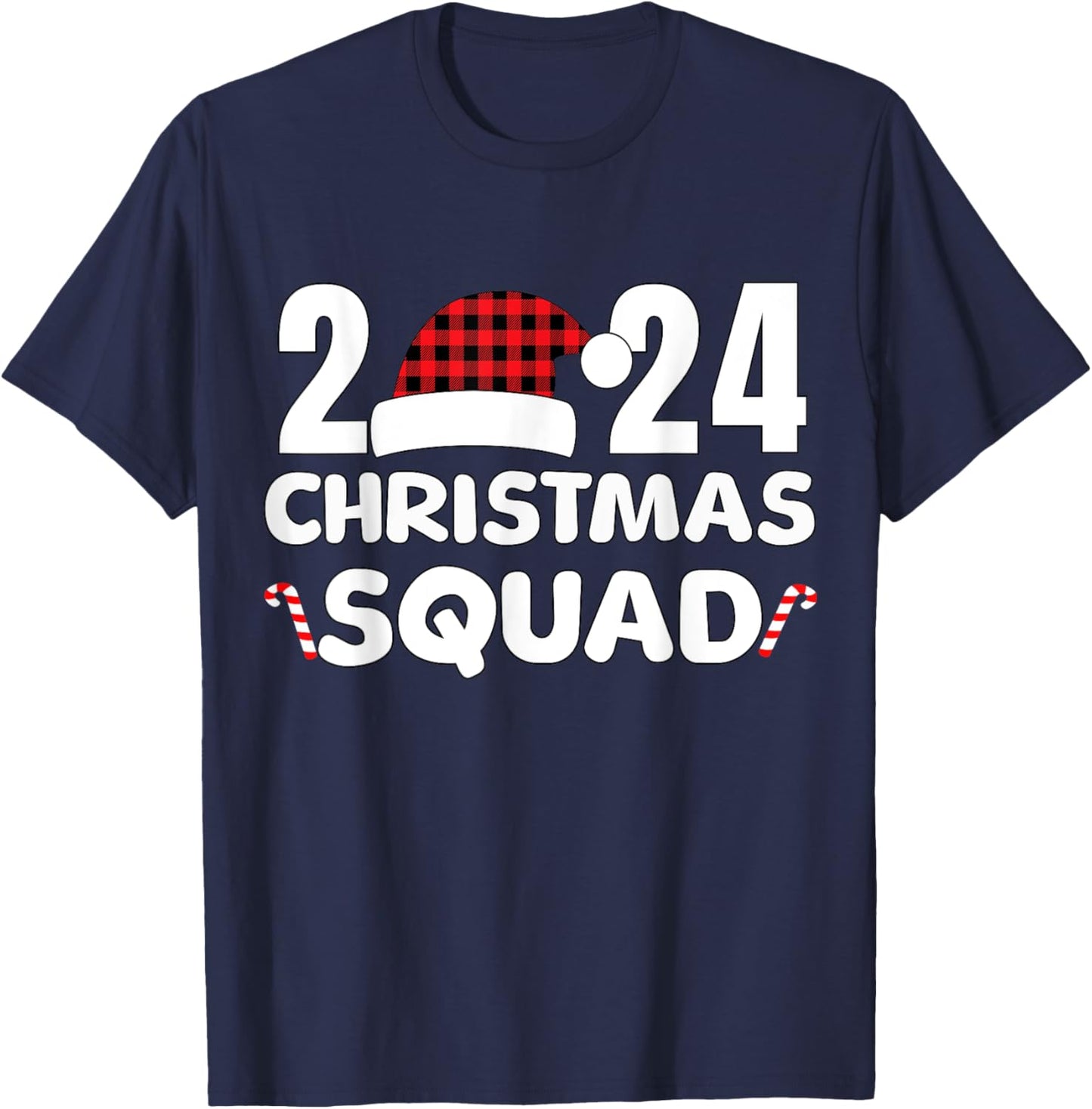 Christmas Squad 2024 Family Group Matching Christmas Xmas T-Shirt - T-Shirt | Navy