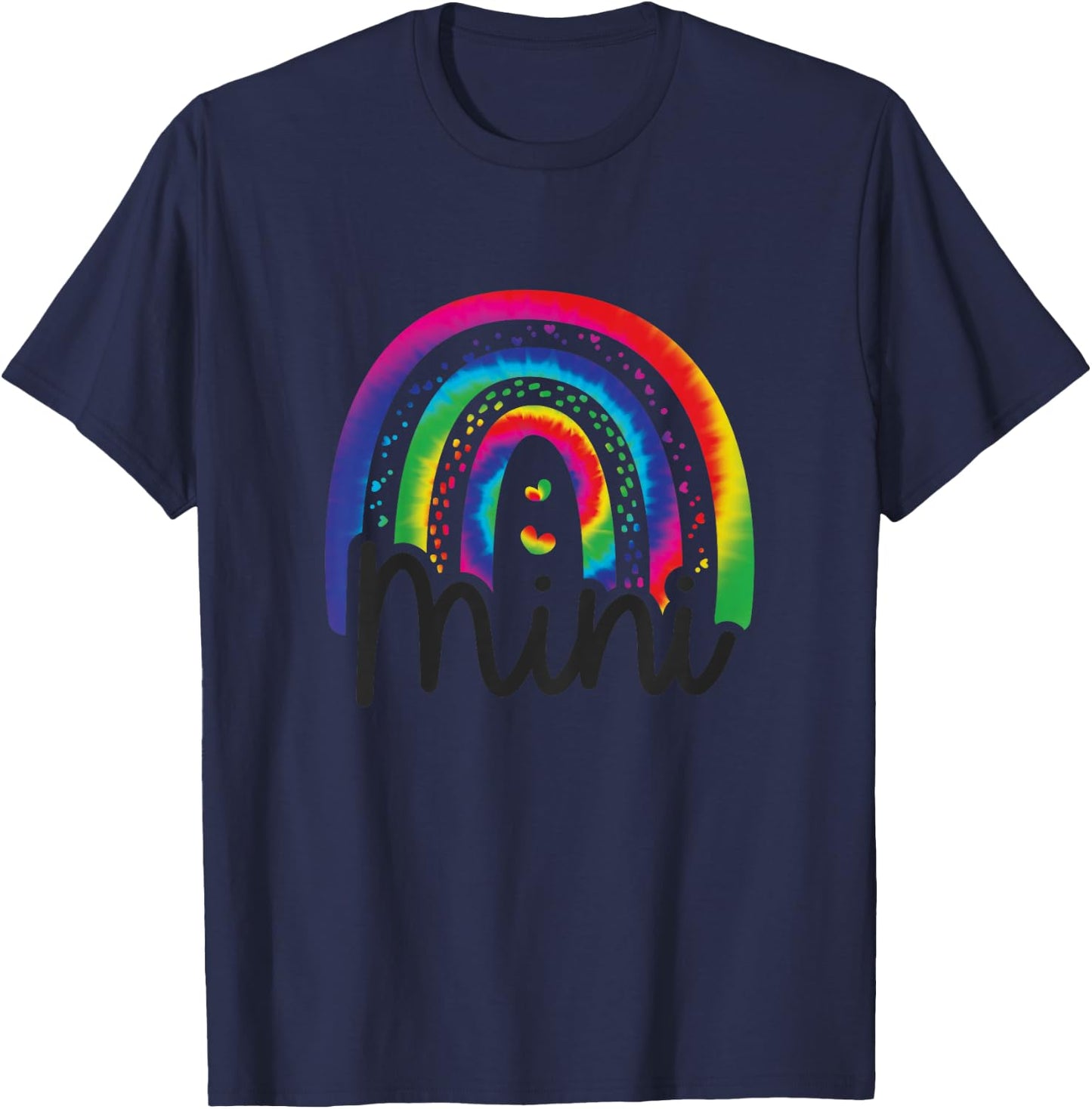 Kids Mini Mama Mother Daughter Matching Tie Dye T-Shirt - T-Shirt | Navy