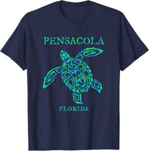 Pensacola Florida Sea Turtle Vacation Souvenir Boys Girls T-Shirt - T-Shirt | Navy