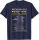 Archaeology World Tour Archaeologist Gift T-Shirt - T-Shirt | Navy