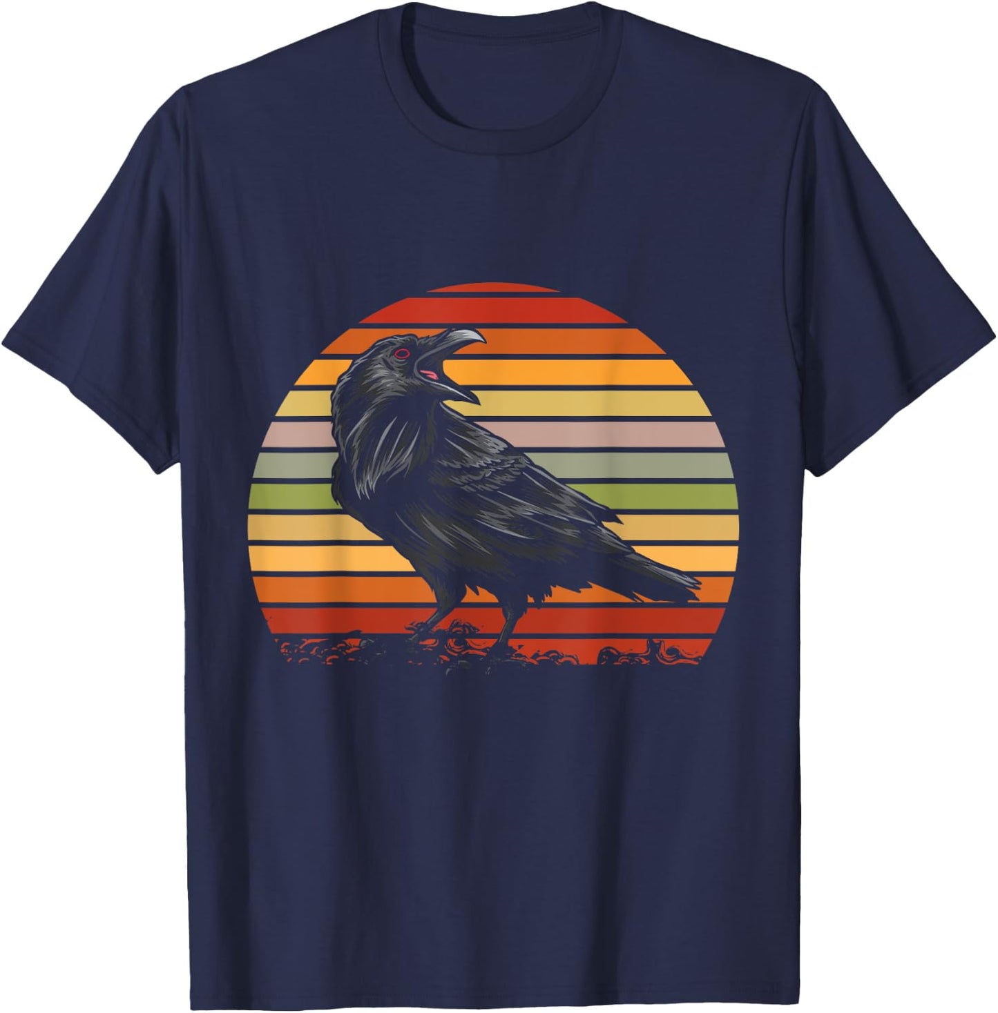 Retro Crow T-Shirt - T-Shirt | Navy