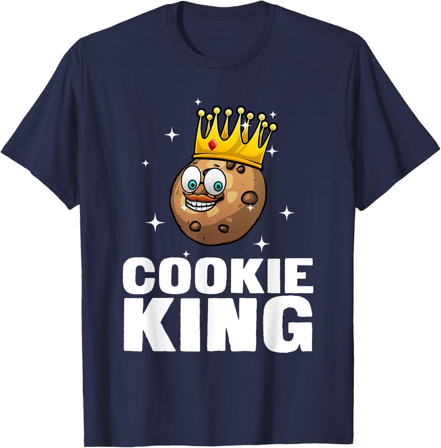 Funny Cookie King Gift Cool Culinary Baker Baking T-Shirt - T-Shirt | Navy