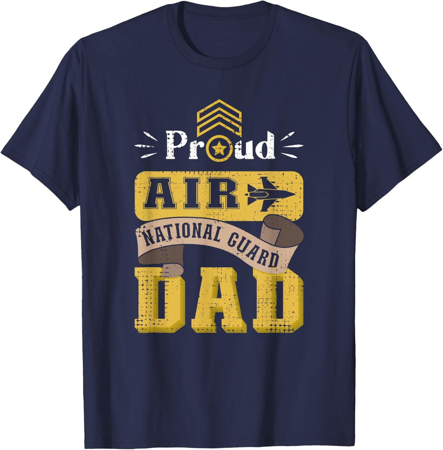 Fathers Day Veteran Air Force Shirt Air National Guard Dad T-Shirt - T-Shirt | Navy