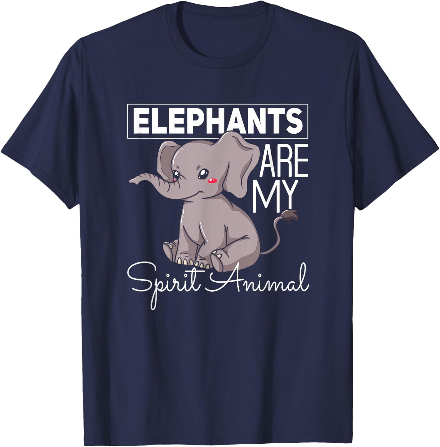 Elephant Gift Cute Women Mom Kids T-Shirt - T-Shirt | Navy