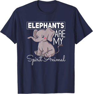 Elephant Gift Cute Women Mom Kids T-Shirt - T-Shirt | Navy