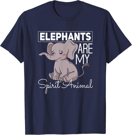 Elephant Gift Cute Women Mom Kids T-Shirt - T-Shirt | Navy