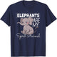 Elephant Gift Cute Women Mom Kids T-Shirt - T-Shirt | Navy