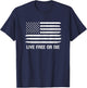 Live Free or Die 2nd Amendment American Flag T-Shirt - T-Shirt | Navy