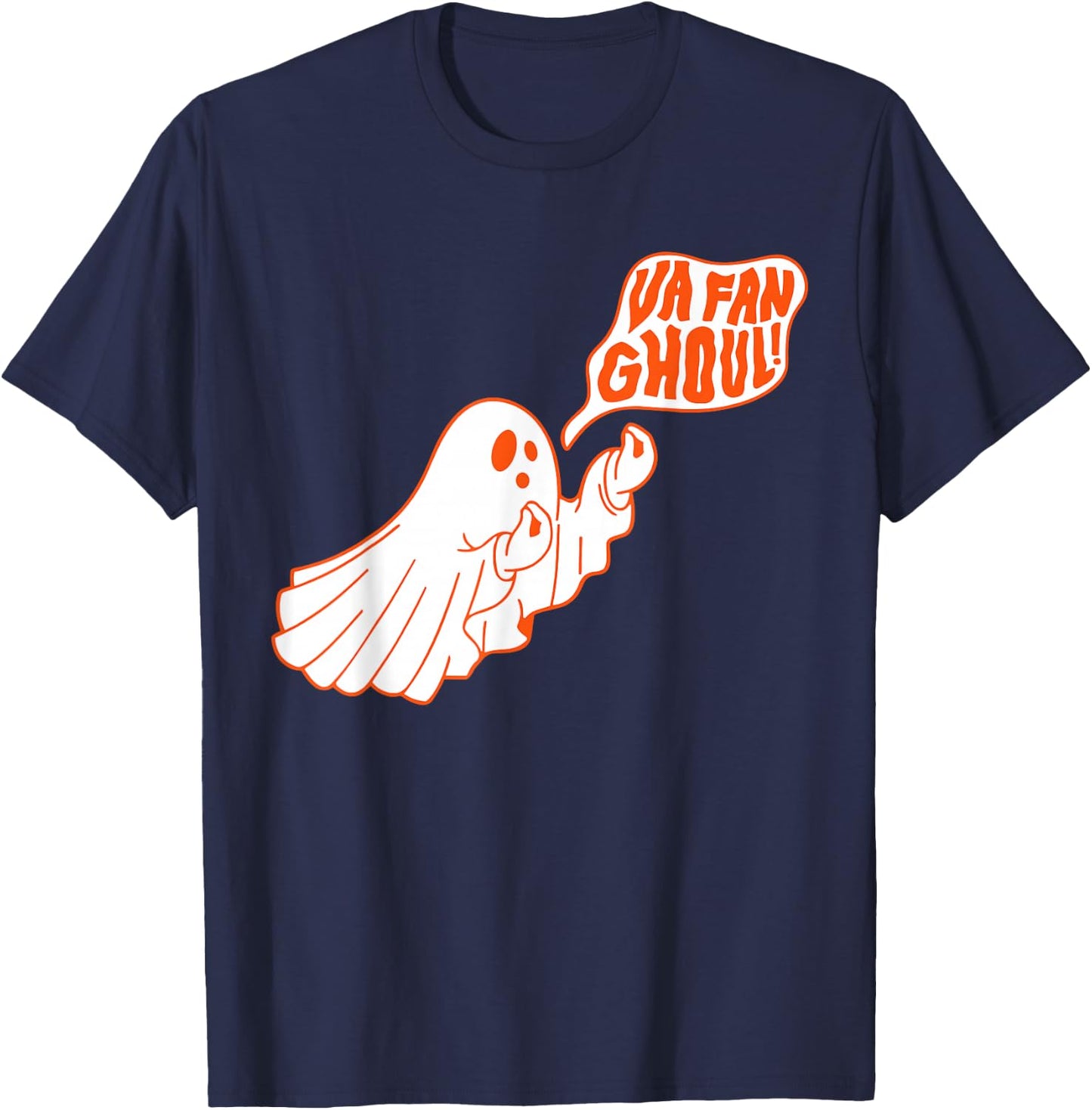Va Fan Ghoul Ghost Italian Halloween Funny Costume Men Women T-Shirt - T-Shirt | Navy