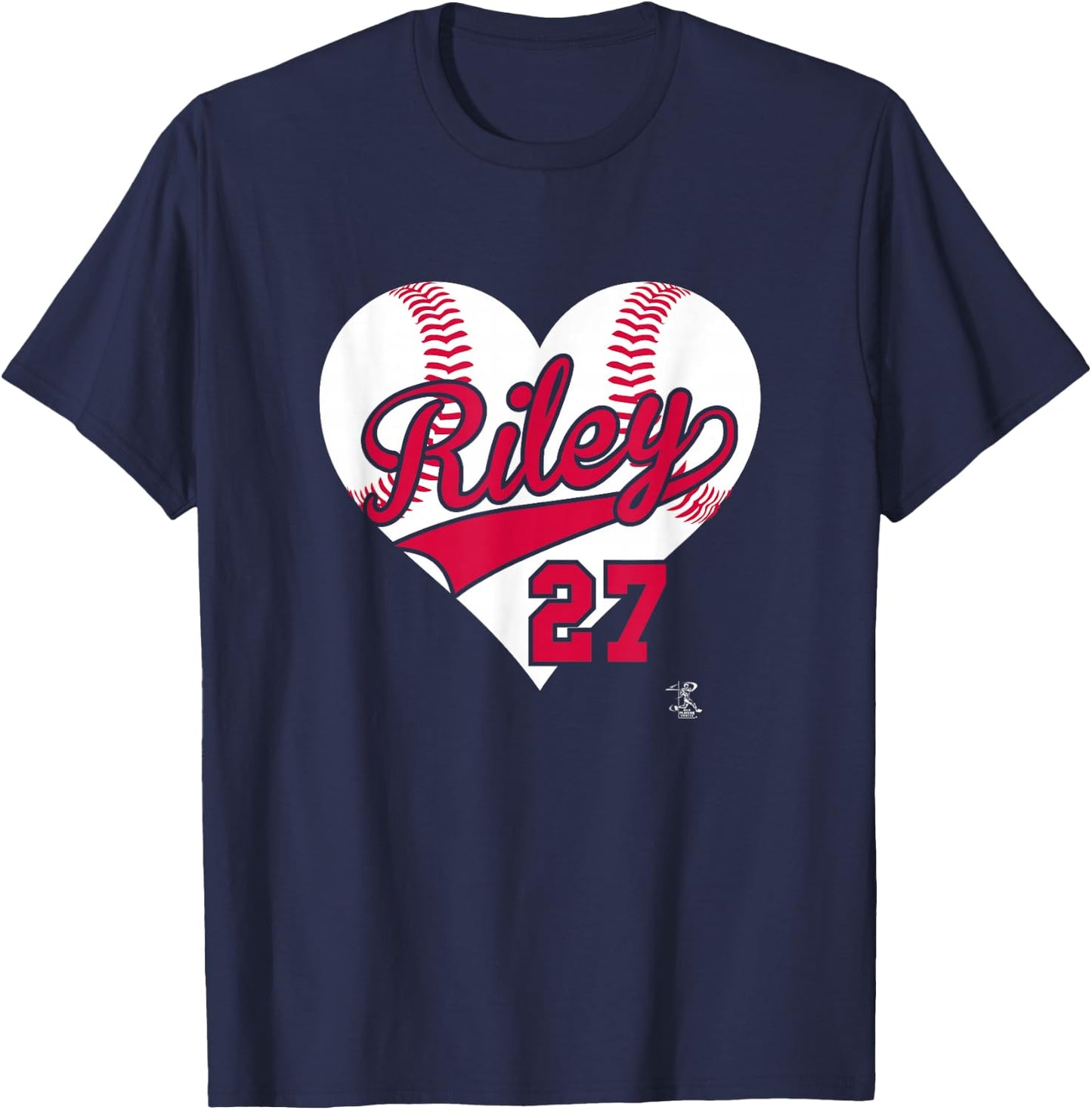 Austin Riley Baseball Heart Gameday T-Shirt - T-Shirt | Navy