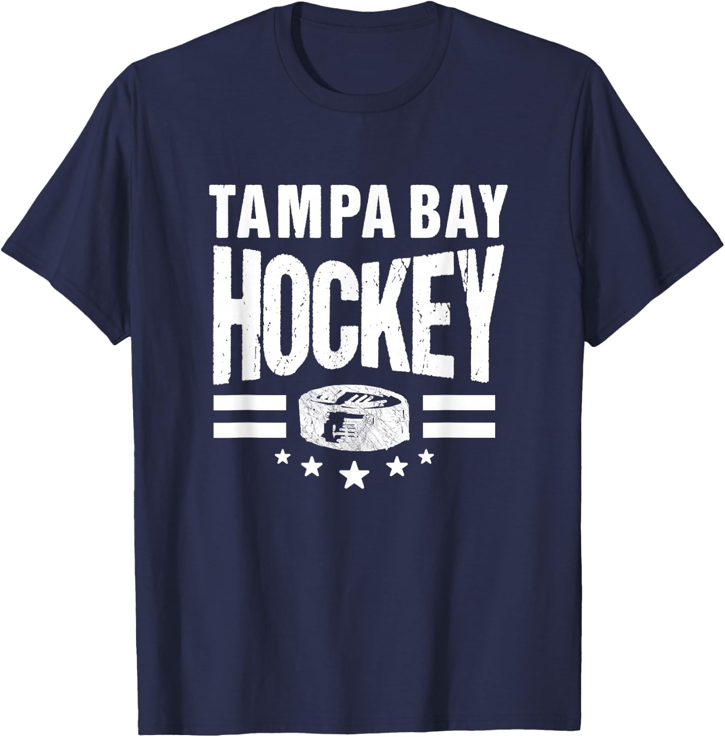 Hockey Tampa Bay Throwback Blue TB Retro Tampa Bay Fan Pro T-Shirt - T-Shirt | Navy