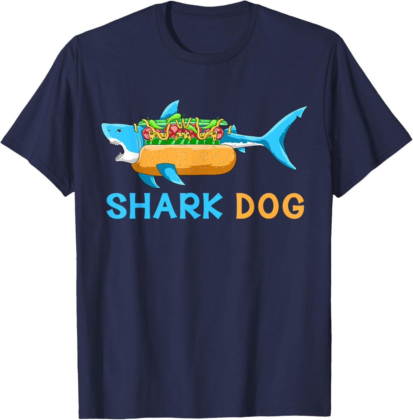 Shark Marine Biologist - Ocean Animal Hot Dog Shark Women Kids T-Shirt - T-Shirt | Navy