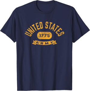 Army United States Military Vintage Banner T-Shirt - T-Shirt | Navy