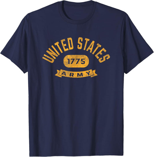 Army United States Military Vintage Banner T-Shirt - T-Shirt | Navy