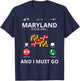 Maryland Is Calling - Maryland Flag - Funny Maryland T-Shirt - T-Shirt | Navy