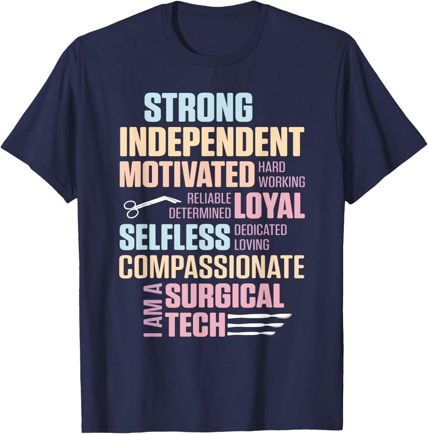 Surgical Technologist Rely Scrub Tech T-Shirt - T-Shirt | Navy