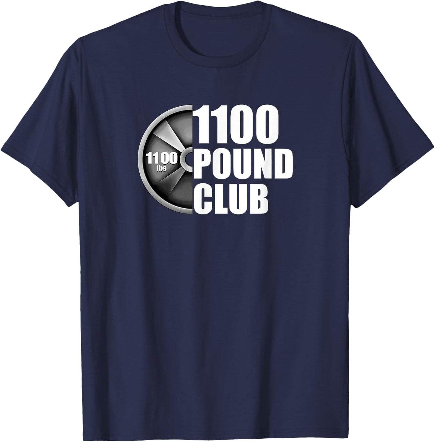 1100 Pound Club Powerlifting T-Shirt - T-Shirt | Navy