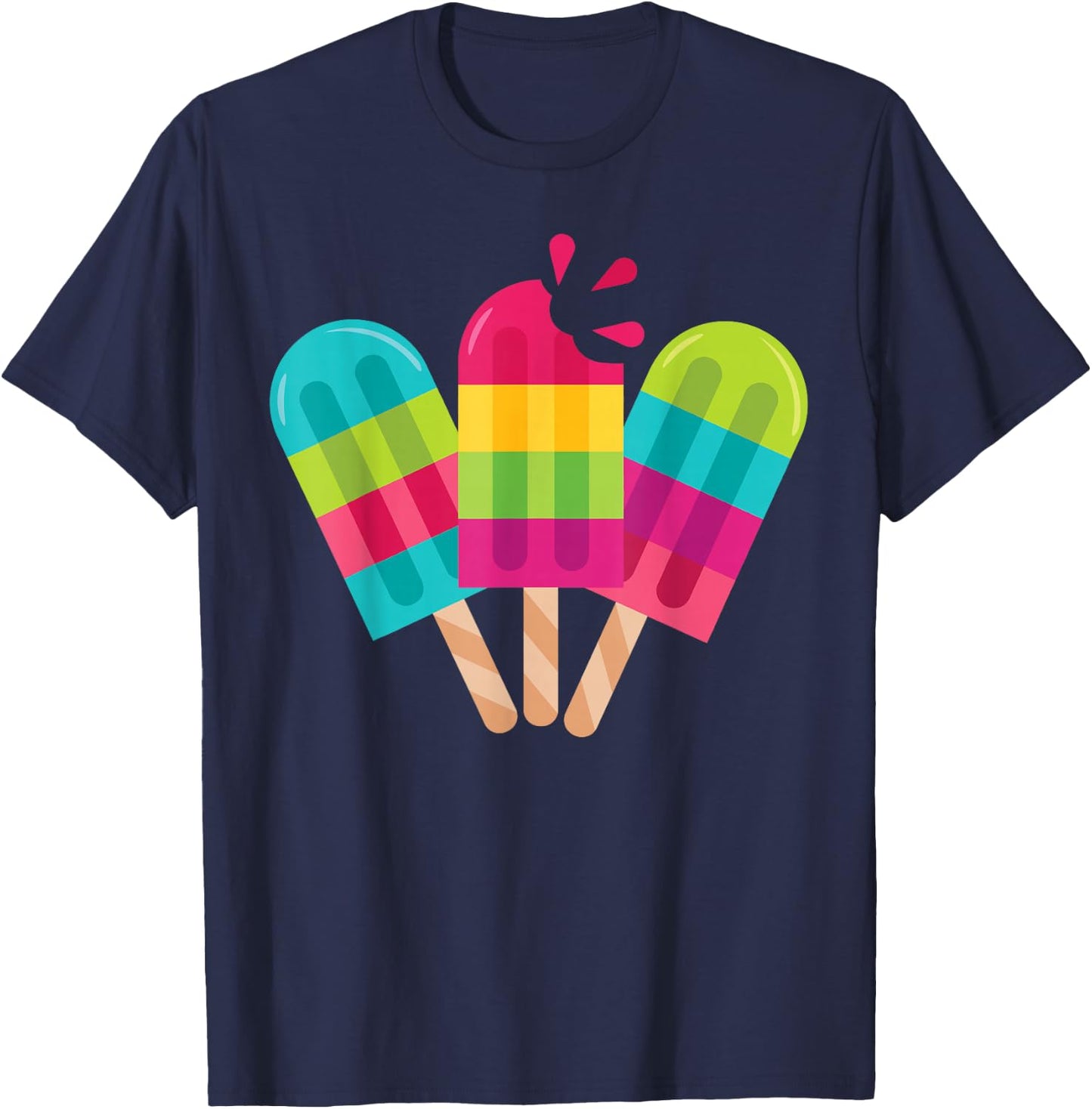 Cool fun summer ice pop chill out T-Shirt - T-Shirt | Navy