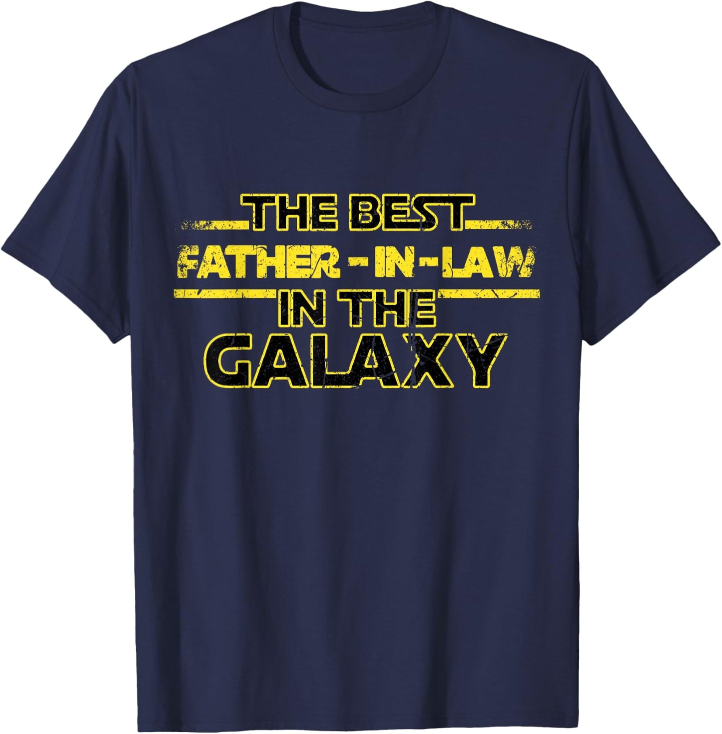 Best Father-in-Law in Galaxy Gift Father in Law Vintage T-Shirt - T-Shirt | Navy