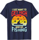 Get High Fishing Weed Funny 420 Stoner Fisherman Angler Gift T-Shirt - T-Shirt | Navy