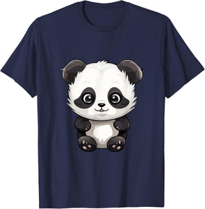 Cute Little Panda Bear Panda Lover Pandas Women Kids T-Shirt - T-Shirt | Navy