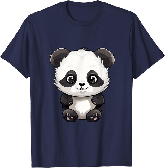 Cute Little Panda Bear Panda Lover Pandas Women Kids T-Shirt - T-Shirt | Navy