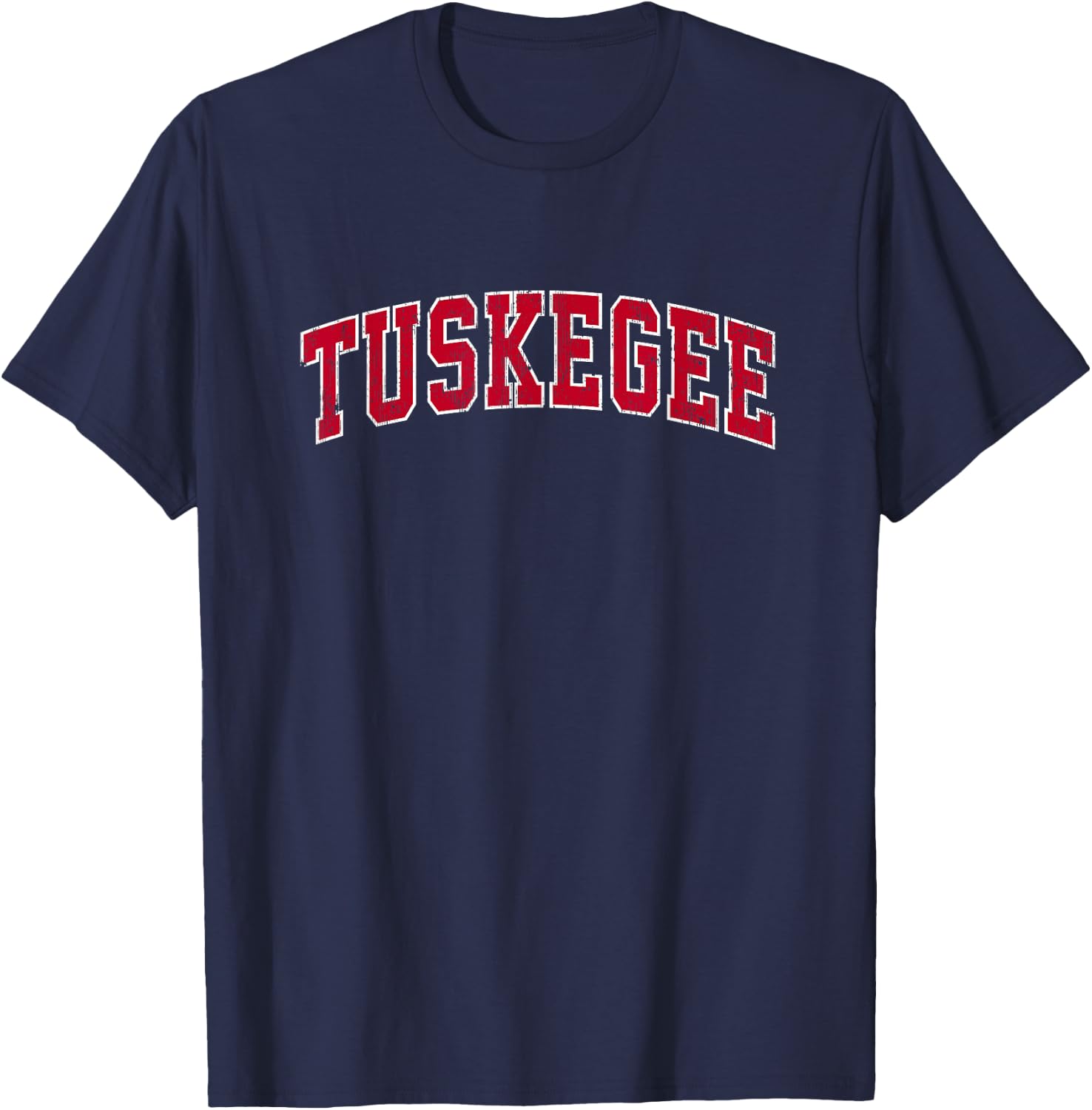 Tuskegee Alabama AL Vintage Sports Design Red Design T-Shirt - T-Shirt | Navy